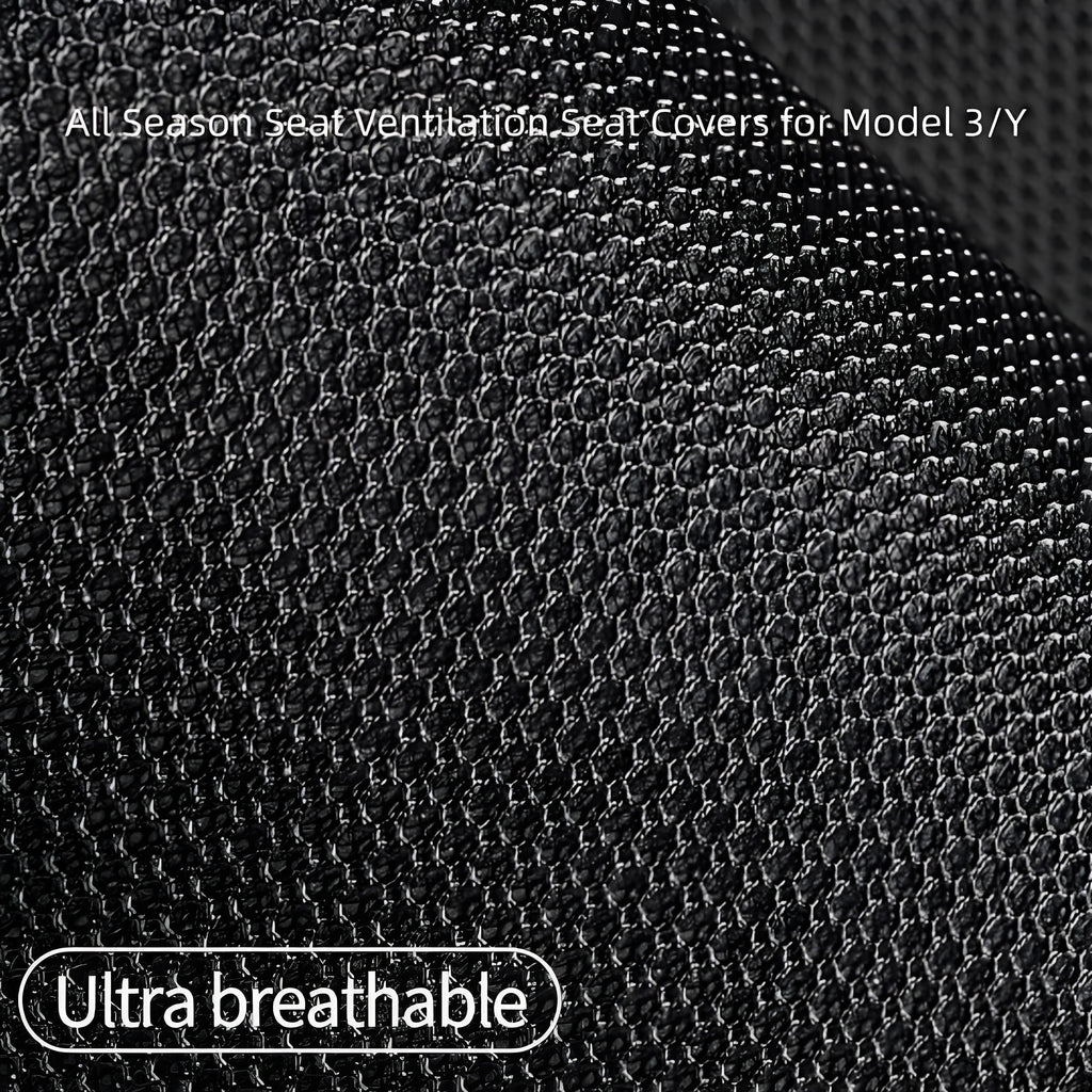 Breathable ice silk fabric on Tesla seat cover