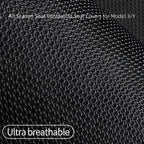 Breathable ice silk fabric on Tesla seat cover