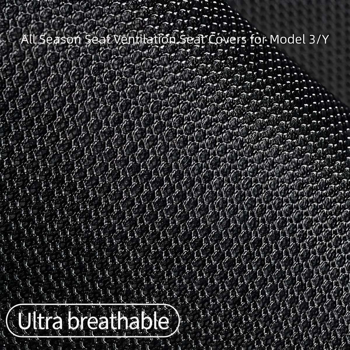 Breathable ice silk fabric on Tesla seat cover