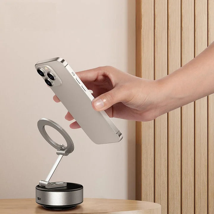 Tesla magnetic car phone mount setup