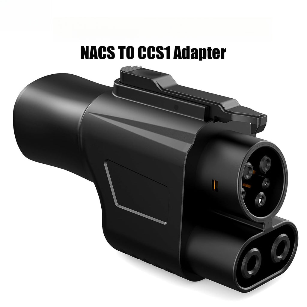 Profile view of Tesla NACS to CCS1 charging adapter