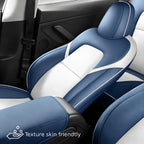 Leather front seat covers for Tesla Model 3 and Model Y