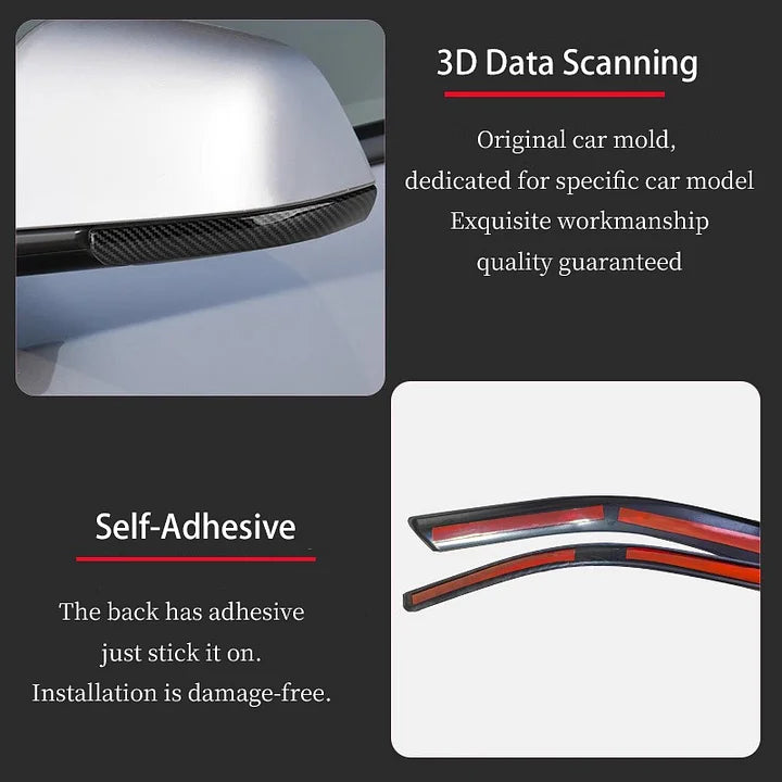 Tesla rearview mirror protection strip design