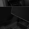 Tesla Model 3/Y armrest organizer console tray – top view showing compartments
