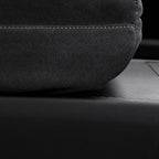 Side view of Tesla Model 3 / Y suede armrest booster pad