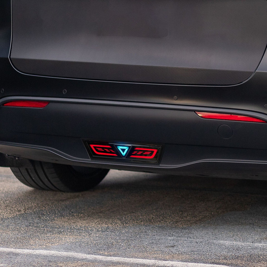 Installed LED rear bumper pilot light on Tesla Model Y