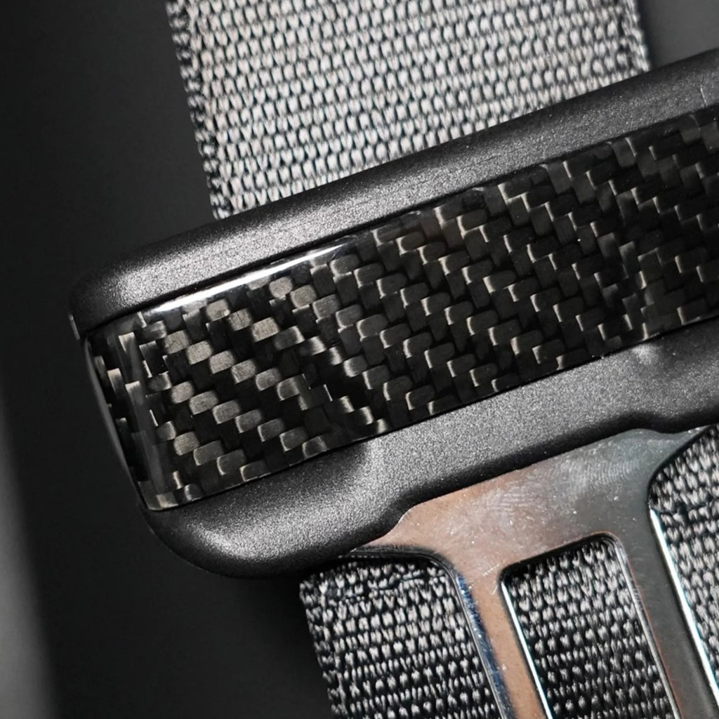 Tesla Model Y Genuine Carbon Fiber Seat Belt Buckle Cover | CUTIM