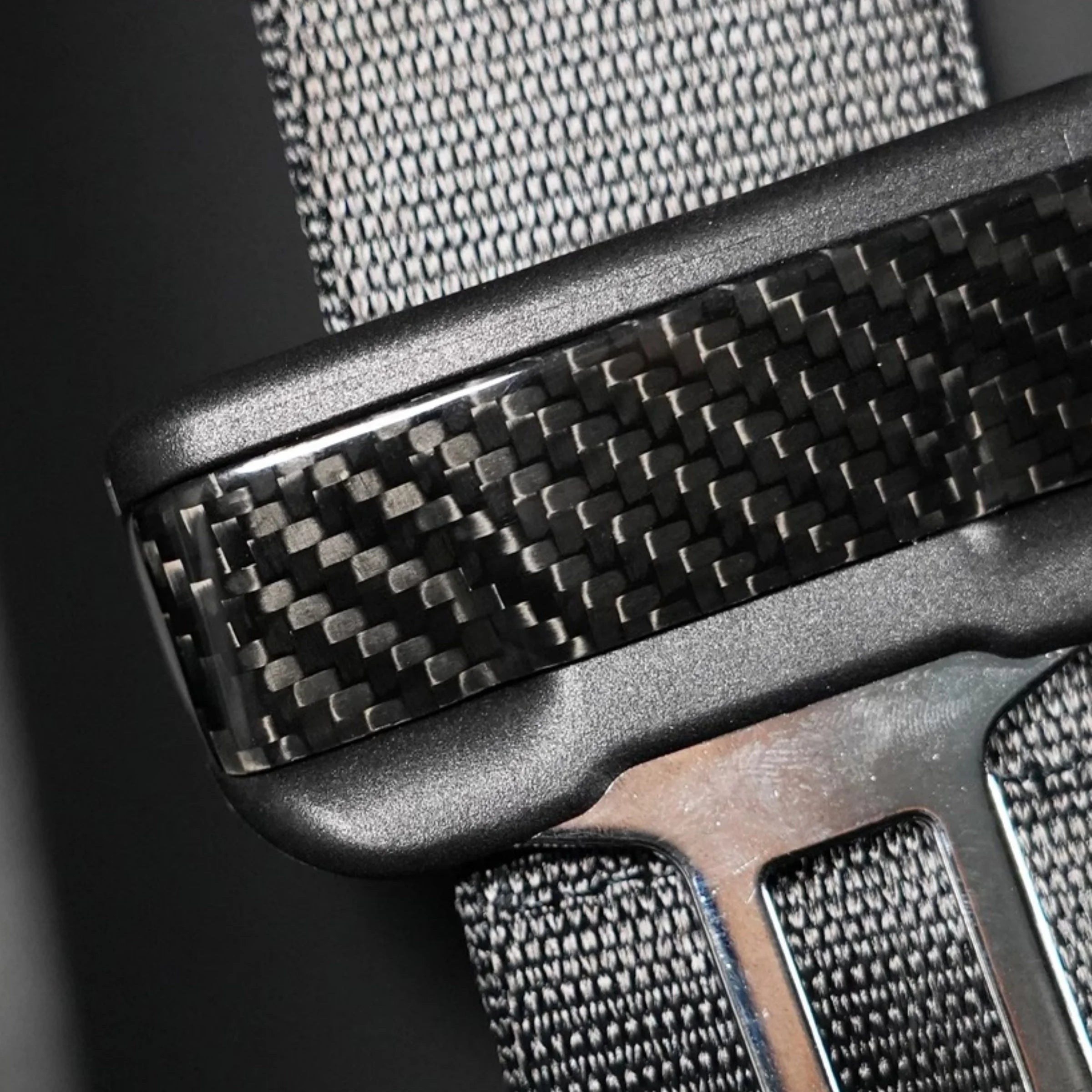 Tesla Model Y Genuine Carbon Fiber Seat Belt Buckle Cover | CUTIM