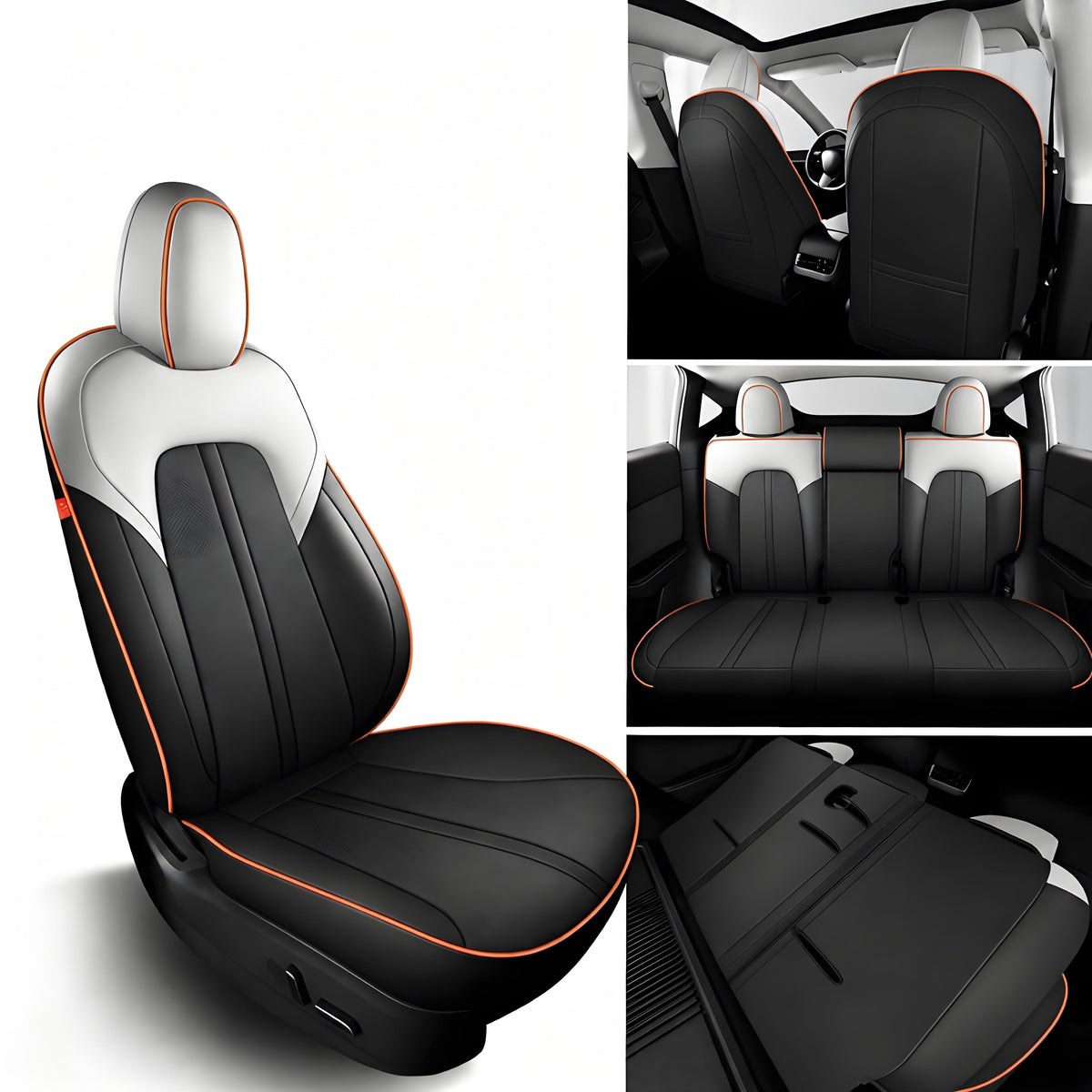 Leather seat covers for Tesla Model Y 2020-2024