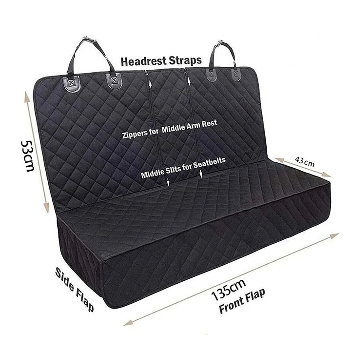 Detail view of Tesla hammock pet seat cover