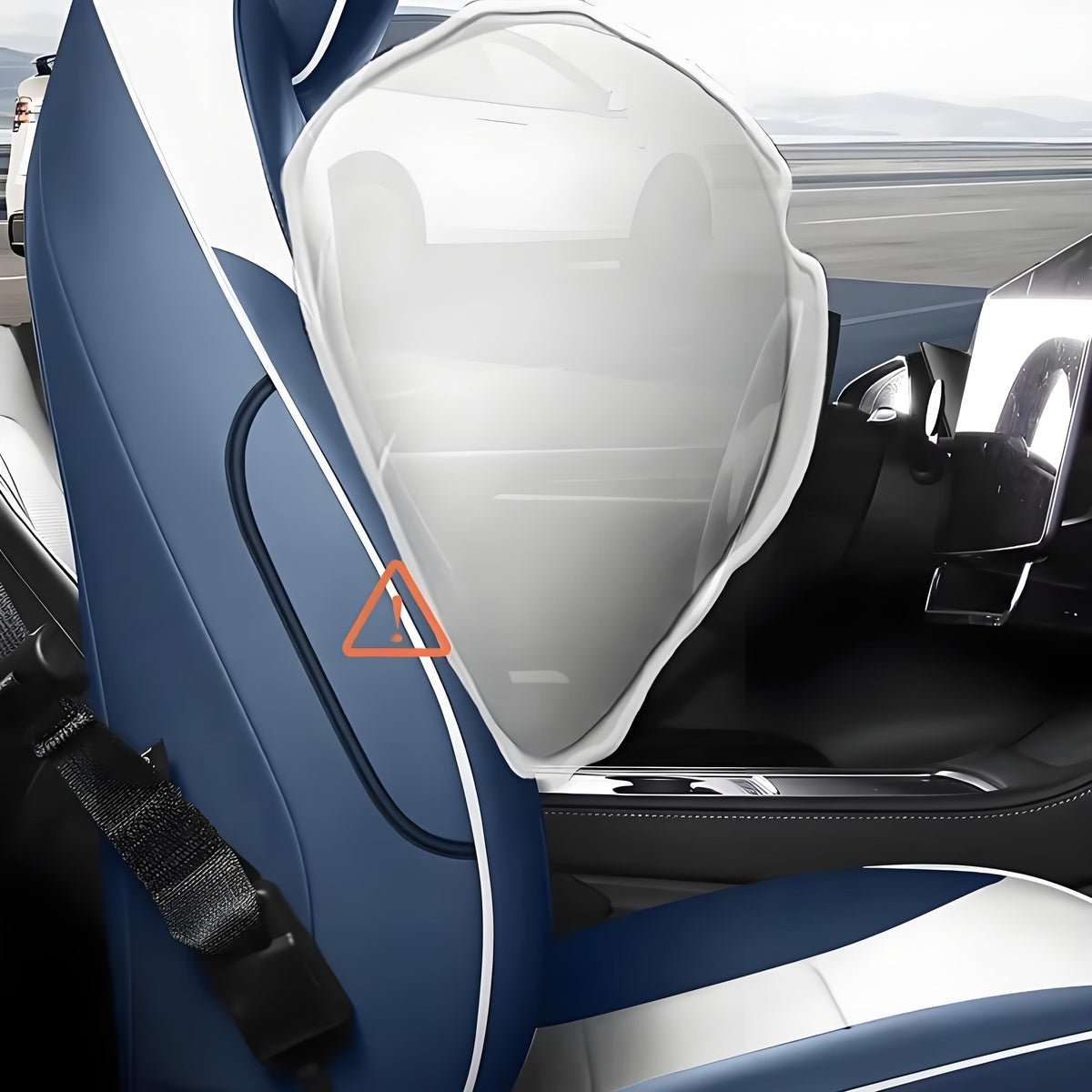 Leather rear seat covers for Tesla Model 3 and Model Y