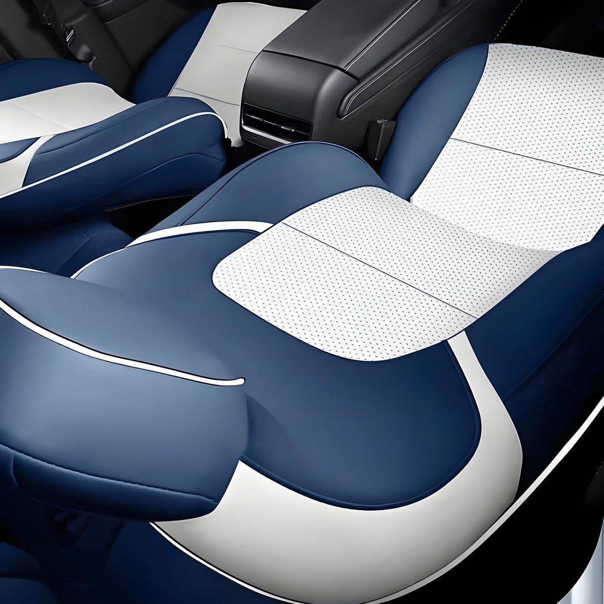 Padded leather seat cover for Tesla