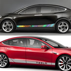 Side skirt stripe decals for Tesla Model 3 Y S and X