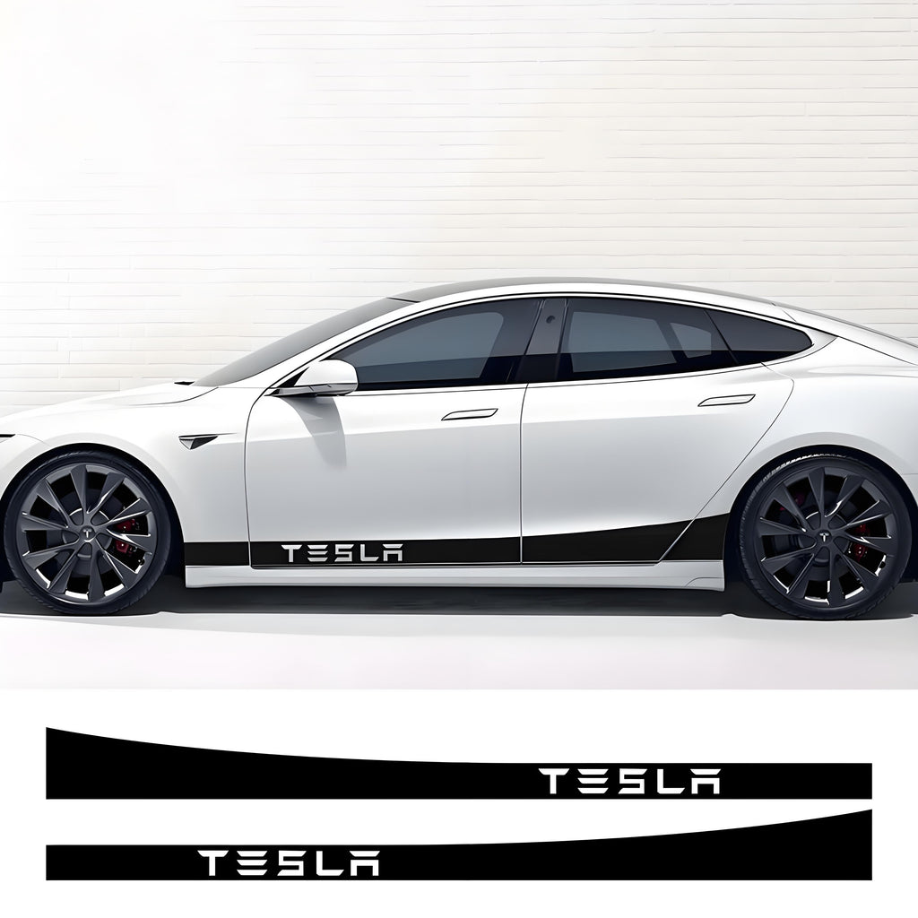 Side skirt stripe decals for Tesla Model 3 Y S and X