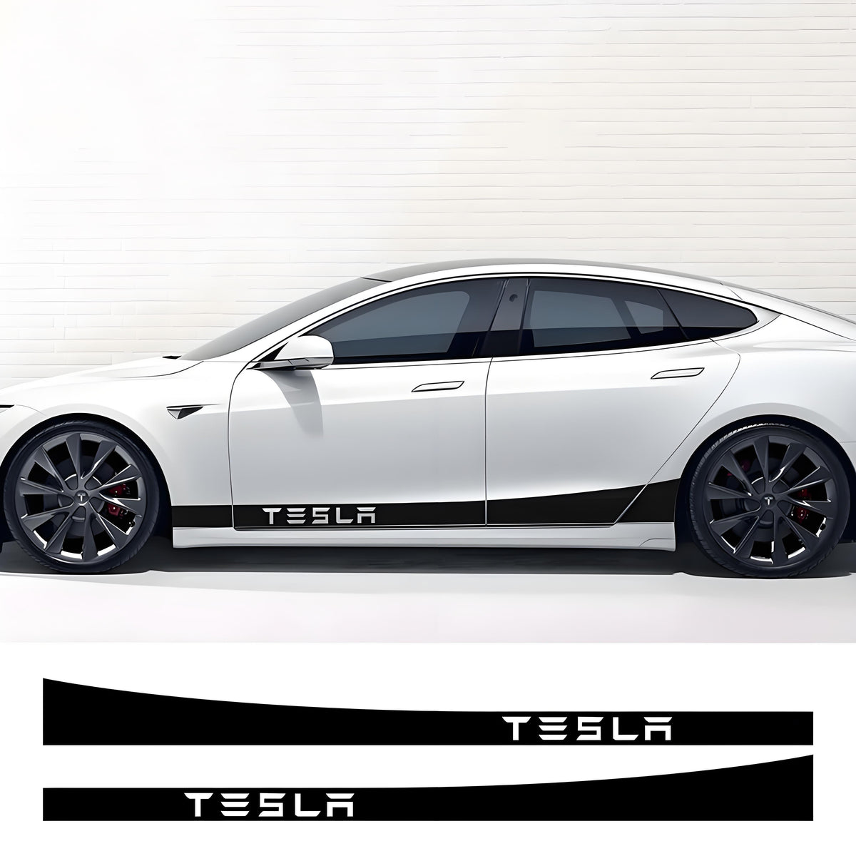 Side skirt stripe decals for Tesla Model 3 Y S and X