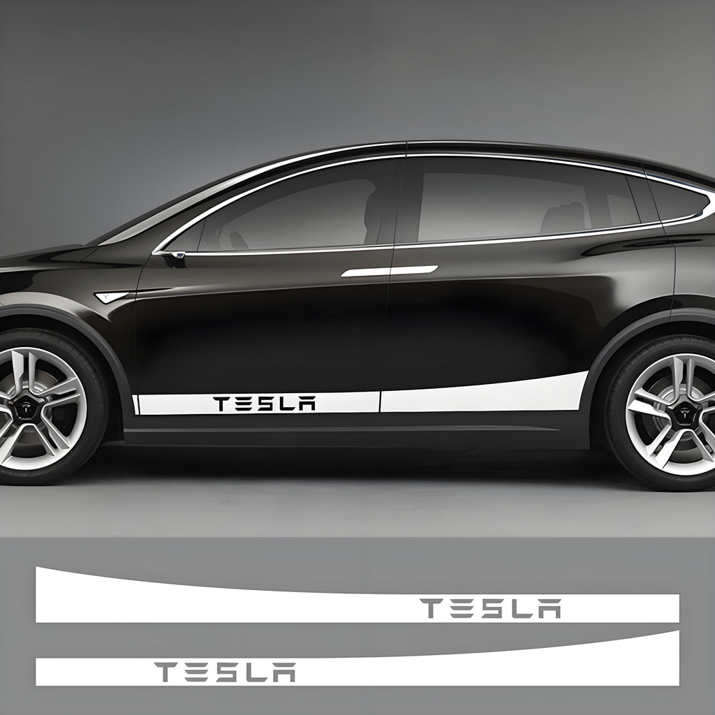 Side skirt stripe decals for Tesla Model 3 Y S and X
