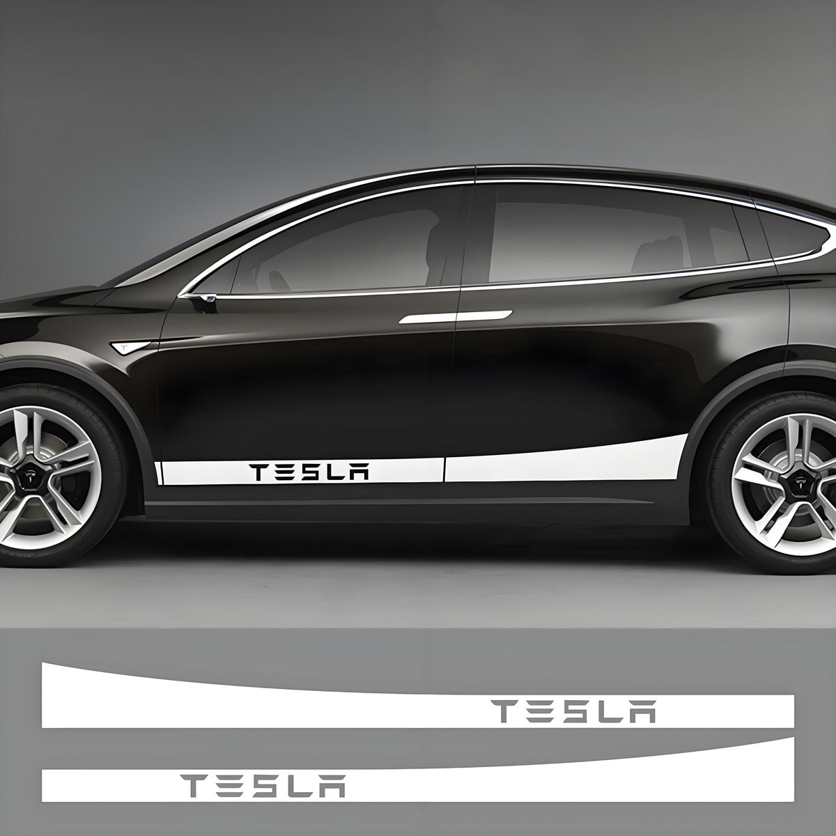 Side skirt stripe decals for Tesla Model 3 Y S and X