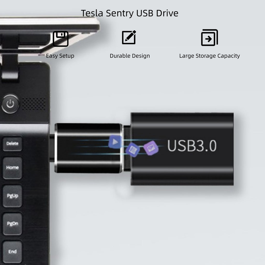 Detail view of Tesla Sentry USB drive