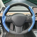 Ultra-thin Carbon Fiber Pattern Steering Wheel Cover for Tesla Model 3 / Y