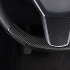 Upper / Lower Cover Steering Wheel Accessories for Tesla Model 3 / Y – Real Carbon Fiber